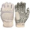 2023 Spiderz HYBRID Batting Gloves: White/White