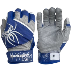 2022 Spiderz PRO Model Batting Gloves: Royal Blue/White