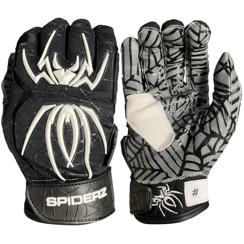 2023 Spiderz HYBRID Batting Gloves: Black/White 1 2023 Spiderz HYBRID Batting Gloves: Black/White