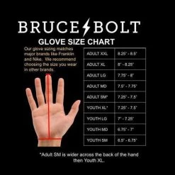 Bruce Bolt PREMIUM PRO Chrome Series Long Cuff Batting Gloves: Black -Baseball Sale Store GLOVE SIZE CHART 480x480 7129123c d569 494f 8bd2 7acbf11b0ce6