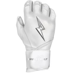 Bruce Bolt PREMIUM PRO Chrome Series Long Cuff Batting Gloves: White 13 Bruce Bolt PREMIUM PRO Chrome Series Long Cuff Batting Gloves: White -Baseball Sale Store LC CHRW RIGHT