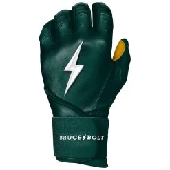 Bruce Bolt PREMIUM PRO Long Cuff Batting Gloves: Green -Baseball Sale Store LC GRNG LEFT