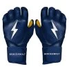 Bruce Bolt PREMIUM PRO Long Cuff Batting Gloves: Navy
