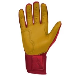 Bruce Bolt PREMIUM PRO Long Cuff Batting Gloves: Red -Baseball Sale Store LC REDG PALM