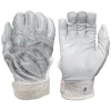 2022 Spiderz PRIZM Batting Gloves: White/Silver