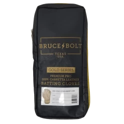 Bruce Bolt PREMIUM PRO Gold Series Batting Gloves: Short Cuff -Baseball Sale Store SC GLD BAG