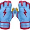 Bruce Bolt PREMIUM PRO BADER Series Short Cuff Batting Gloves: Baby Blue