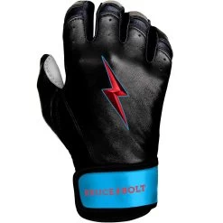 Bruce Bolt PREMIUM PRO BRINSON Series Short Cuff Batting Gloves: Black -Baseball Sale Store SC LBB RIGHT