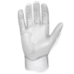 Bruce Bolt PREMIUM PRO BRINSON Series Short Cuff Batting Gloves: White -Baseball Sale Store SC LBW PALM