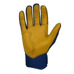 Bruce Bolt PREMIUM PRO Short Cuff Batting Gloves: Navy -Baseball Sale Store SC NVYG PALM