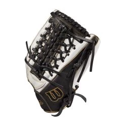 2022 Wilson A1000 T125 12.5" Outfield Fastpitch Softball Glove: WTA10RF22T125 -Baseball Sale Store WBW100184 2 A1000 FP OF T125 125 White Black MetallicGold.png.cq5dam.web .1200.1200