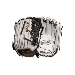 2022 Wilson A1000 T125 12.5" Outfield Fastpitch Softball Glove: WTA10RF22T125 -Baseball Sale Store WBW100184 8 A1000 FP OF T125 125 White Black MetallicGold.png.cq5dam.web .1200.1200