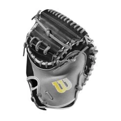 2023 Wilson A2000 M2 33.5" Baseball Catcher's Mitt: WBW100977335 -Baseball Sale Store WBW100977 2 A2000 C M2SS 335 Grey Black.png.cq5dam.web .1200.1200