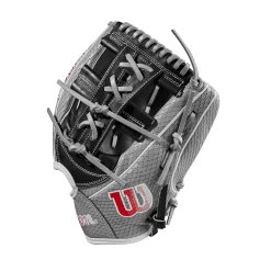 2023 Wilson A2000 FP75SS 11.75" Infield Fastpitch Glove: WBW1009911175 -Baseball Sale Store WBW100991 2 A2000 FP FP75SS 1175 GreySnakeSS Black Red
