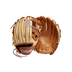 2023 Wilson A2000 SB22 11.75" Infield Fastpitch Glove: WBW1010161175 -Baseball Sale Store WBW101016 8 A2000 FP Sis Bates GM FP1975 1175 Blonde SaddleTan Purple