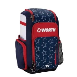 Worth Pro Slowpitch Backpack: WBA004 -Baseball Sale Store WorthProSlowpitchBackpack WBA004 Stars and Stripes