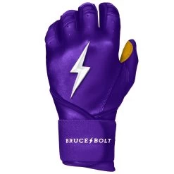 Bruce Bolt PREMIUM PRO Long Cuff Batting Gloves: Purple -Baseball Sale Store premium pro long cuff batting gloves purple brucebolt 452803